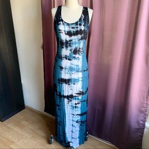 Tie Dye Cotton Maxi Dress